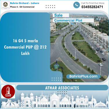 Commercial Plot for Sale in Phase 4 - G4 Commercial -  Bahria Orchard, Lahore - (BP-152099)