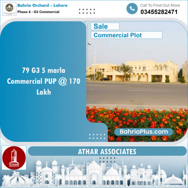 Commercial Plot for Sale in Phase 4 - G3 Commercial -  Bahria Orchard, Lahore - (BP-152105)