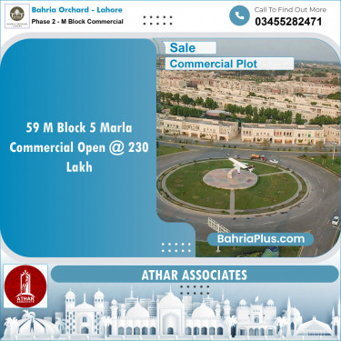 Commercial Plot for Sale in Phase 2 - M Block Commercial -  Bahria Orchard, Lahore - (BP-152112)