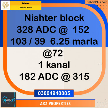 Residential Plot for Sale in Bahria Town, Lahore - (BP-152122)