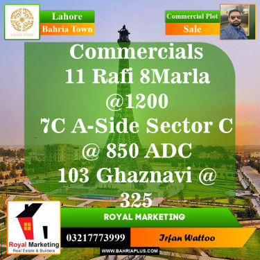 Commercial Plot for Sale in Bahria Town, Lahore - (BP-152155)