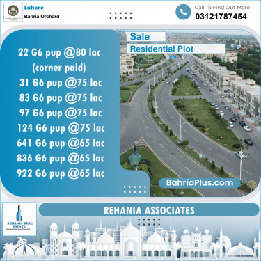 Residential Plot for Sale in Phase 4 - G6 Block -  Bahria Orchard, Lahore - (BP-152184)
