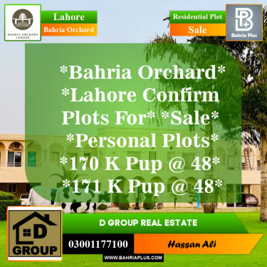 Residential Plot for Sale in Bahria Orchard, Lahore - (BP-152219)
