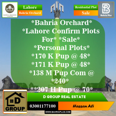 Residential Plot for Sale in Bahria Orchard, Lahore - (BP-152224)