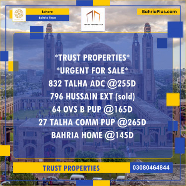 Residential Plot for Sale in Sector F - Talha Block -  Bahria Town, Lahore - (BP-152238)