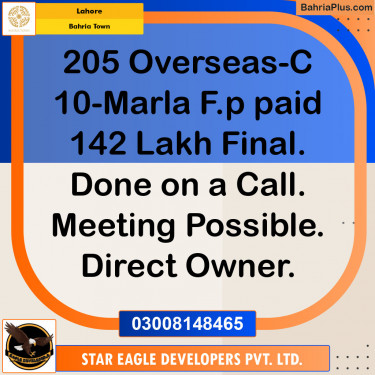 Residential Plot for Sale in Bahria Town, Lahore - (BP-152240)