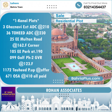 Residential Plot for Sale in Sector F - Ghaznavi Ext. Block -  Bahria Town, Lahore - (BP-152252)