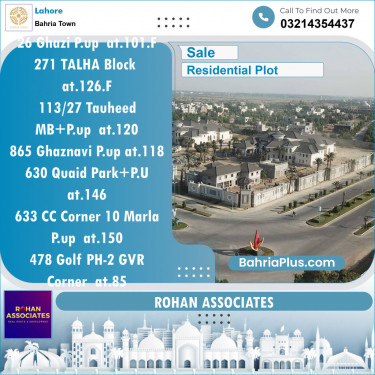 Residential Plot for Sale in Sector F - Ghazi Block -  Bahria Town, Lahore - (BP-152253)