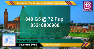 Residential Plot for Sale in Bahria Orchard, Lahore - (BP-152299)