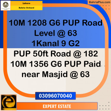 Residential Plot for Sale in Phase 4 - G6 Block -  Bahria Orchard, Lahore - (BP-152306)