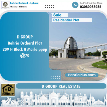 Residential Plot for Sale in Phase 2 - H Block -  Bahria Orchard, Lahore - (BP-152327)
