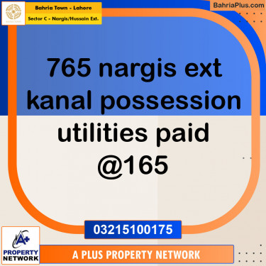 Residential Plot for Sale in Sector C - Nargis/Hussain Ext. -  Bahria Town, Lahore - (BP-152370)