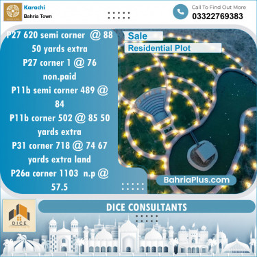 Residential Plot for Sale in Precinct 27 -  Bahria Town, Karachi - (BP-152373)