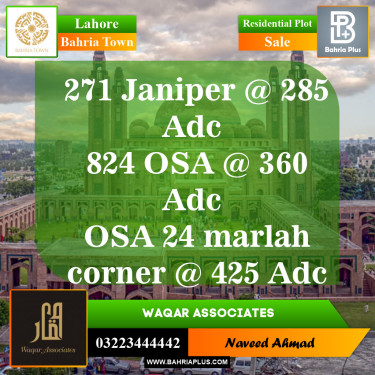 Residential Plot for Sale in Bahria Town, Lahore - (BP-152390)