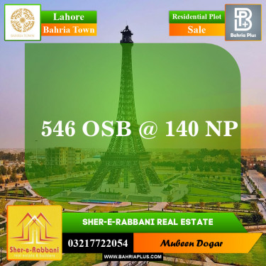 Residential Plot for Sale in Bahria Town, Lahore - (BP-152490)