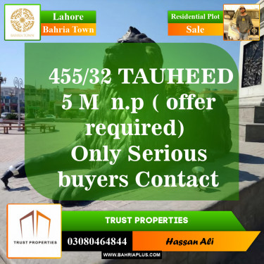 Residential Plot for Sale in Bahria Town, Lahore - (BP-152526)