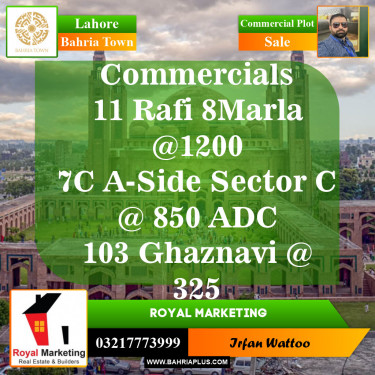 Commercial Plot for Sale in Bahria Town, Lahore - (BP-152604)