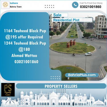 Residential Plot for Sale in Sector F - Tauheed Block -  Bahria Town, Lahore - (BP-152722)