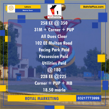 Residential Plot for Sale in Bahria Town, Lahore - (BP-152732)