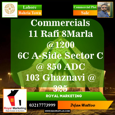 Commercial Plot for Sale in Bahria Town, Lahore - (BP-152743)