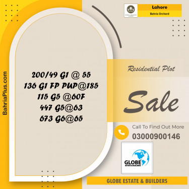Residential Plot for Sale in Bahria Orchard, Lahore - (BP-152768)