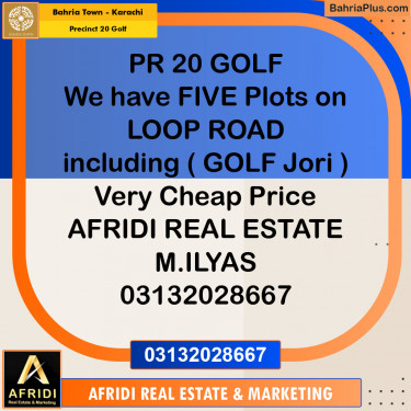 Residential Plot for Sale in Precinct 20 Golf -  Bahria Town, Karachi - (BP-152800)