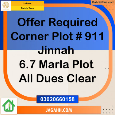 Residential Plot for Sale in Bahria Town, Lahore - (BP-152826)