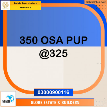 Residential Plot for Sale in Overseas A -  Bahria Town, Lahore - (BP-152827)
