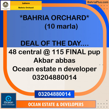 Residential Plot for Sale in Bahria Orchard, Lahore - (BP-152890)