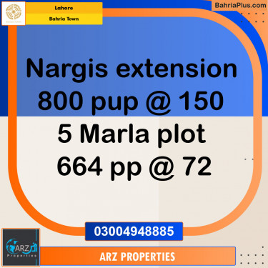 Residential Plot for Sale in Sector C - Nargis/Hussain Ext. -  Bahria Town, Lahore - (BP-152920)