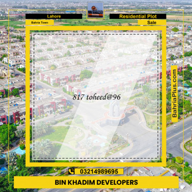 Residential Plot for Sale in Sector F - Tauheed Block -  Bahria Town, Lahore - (BP-153004)