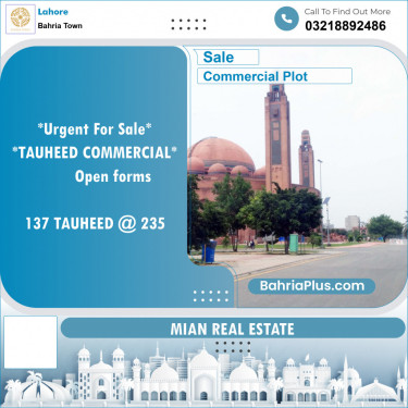 Commercial Plot for Sale in Bahria Town, Lahore - (BP-153084)