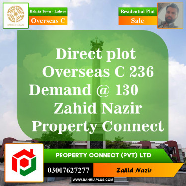 Residential Plot for Sale in Overseas C -  Bahria Town, Lahore - (BP-153151)