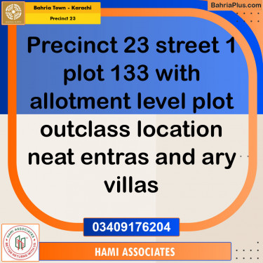 125 Sq. Yards Residential Plot for Sale in Precinct 23 -  Bahria Town, Karachi - (BP-153164)