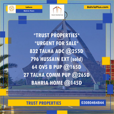 Residential Plot for Sale in Sector F - Talha Block -  Bahria Town, Lahore - (BP-153169)