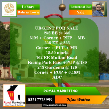 Residential Plot for Sale in Bahria Town, Lahore - (BP-153200)