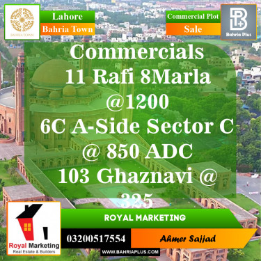 Commercial Plot for Sale in Bahria Town, Lahore - (BP-153207)