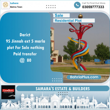 Residential Plot for Sale in Bahria Town, Lahore - (BP-153227)