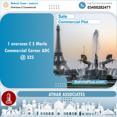 Commercial Plot for Sale in Overseas C Commercial -  Bahria Town, Lahore - (BP-153230)