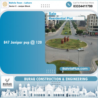Residential Plot for Sale in Sector C - Janiper Block -  Bahria Town, Lahore - (BP-153298)