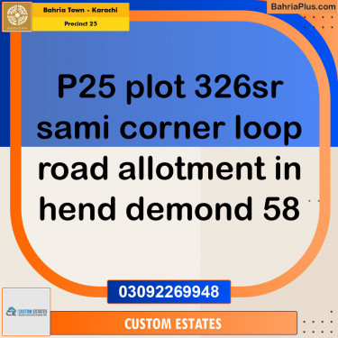 125 Sq. Yards Residential Plot for Sale in Precinct 25 -  Bahria Town, Karachi - (BP-153315)