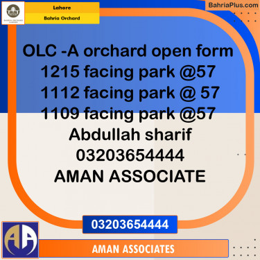 Residential Plot for Sale in OLC-A Block -  Bahria Orchard, Lahore - (BP-153458)