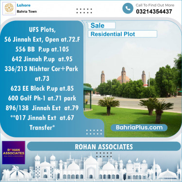 Residential Plot for Sale in Bahria Town, Lahore - (BP-153472)