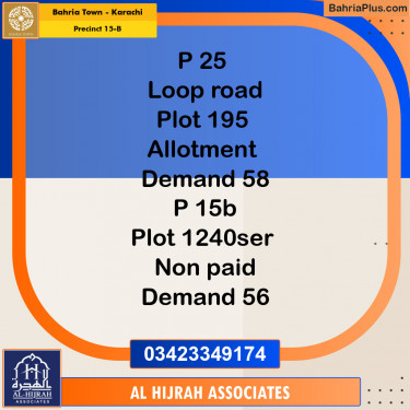 125 Sq. Yards Residential Plot for Sale in Precinct 15-B -  Bahria Town, Karachi - (BP-153546)