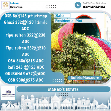 Residential Plot for Sale in Overseas B -  Bahria Town, Lahore - (BP-153651)
