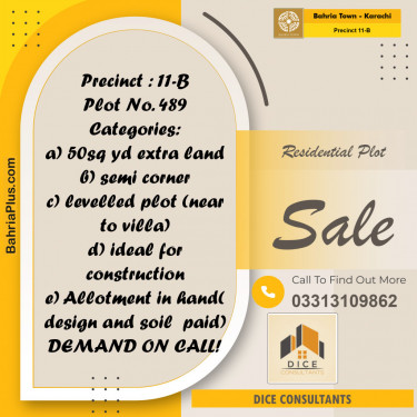 Residential Plot for Sale in Precinct 11-B -  Bahria Town, Karachi - (BP-153674)