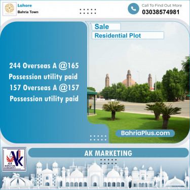 Residential Plot for Sale in Bahria Town, Lahore - (BP-153718)
