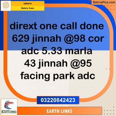 Residential Plot for Sale in Bahria Town, Lahore - (BP-153743)