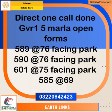 Residential Plot for Sale in Bahria Town, Lahore - (BP-153752)