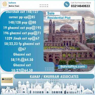 Residential Plot for Sale in Bahria Town, Lahore - (BP-153765)